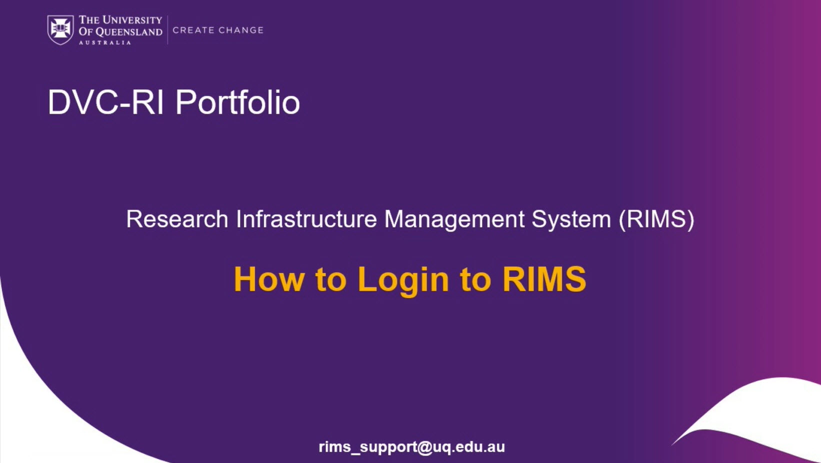 How to log into RIMS