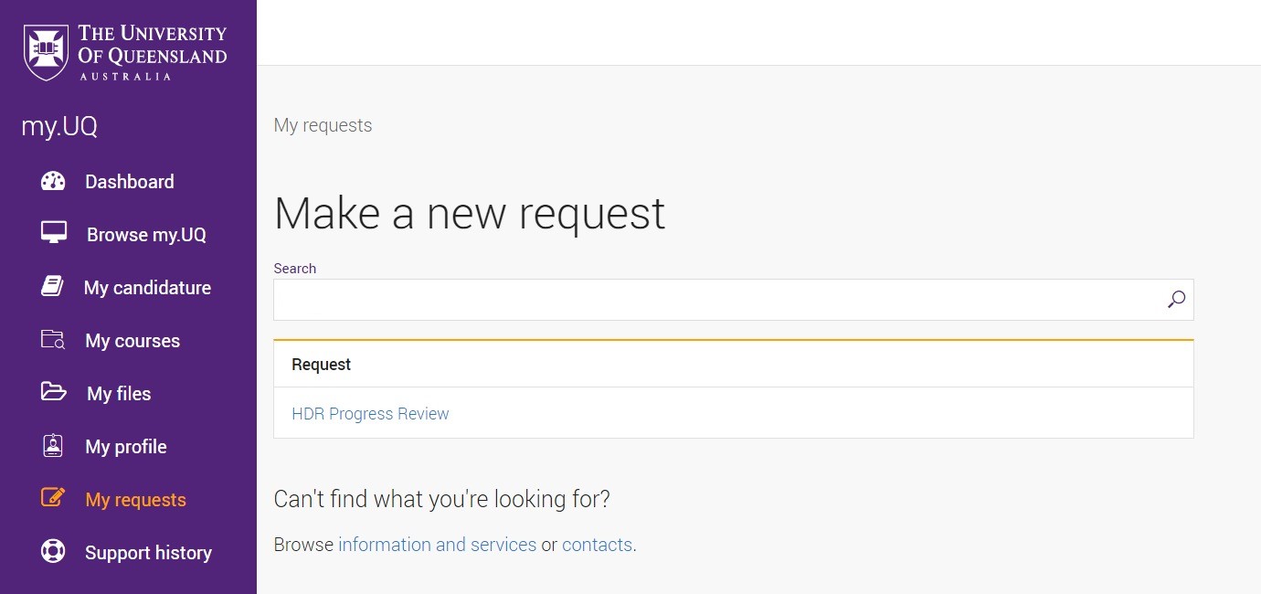 Make a new request screenshot